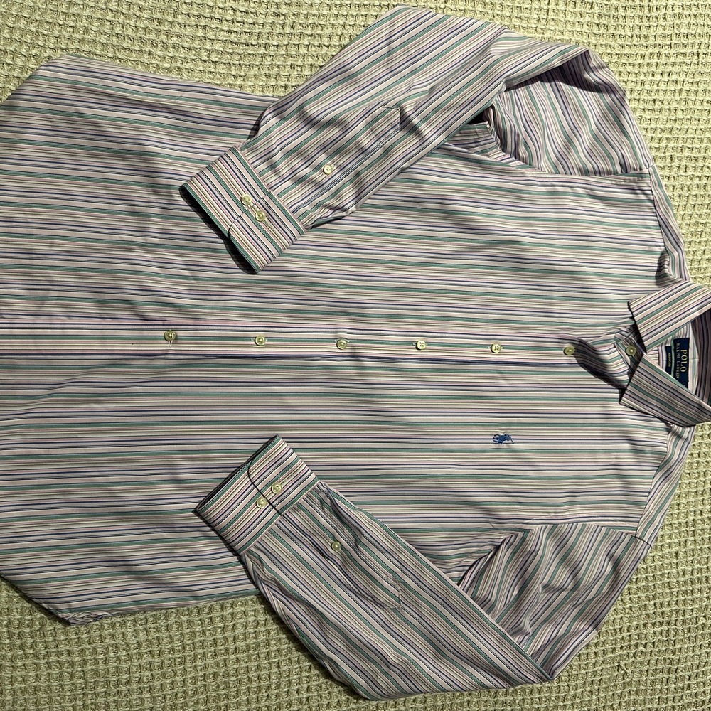 Men's Multicolor Dress Shirt by Ralph Lauren